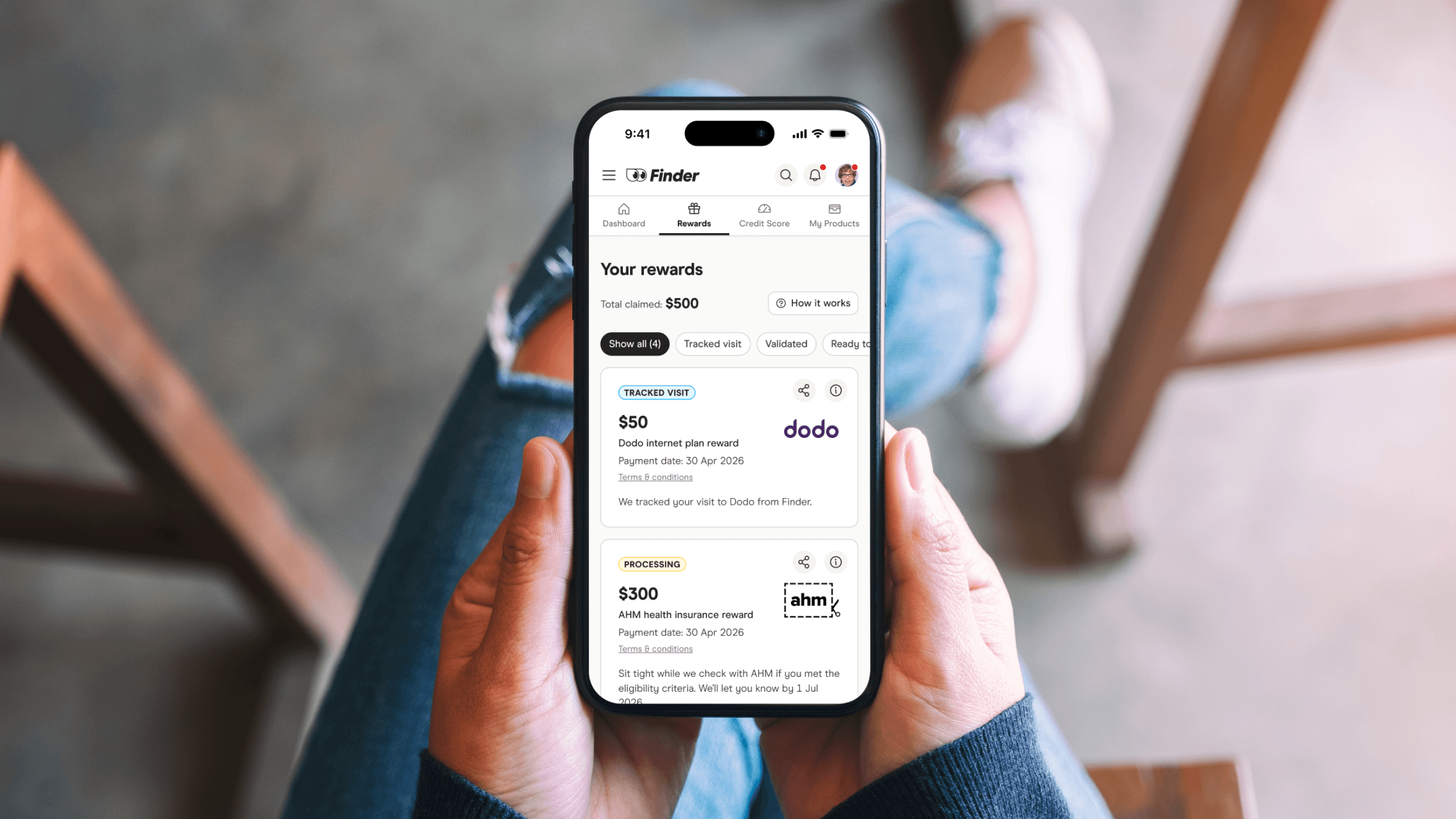 Finder Rewards redesign